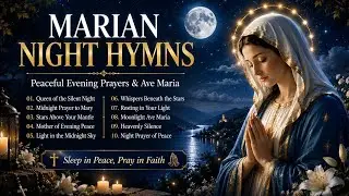 10 Best Powerful Marian Night hymns🌙 | Peaceful Evening Prayers, Ave Maria & Catholic Sleep Music