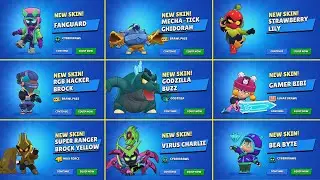 80 BRAWLERS & 594 SKINS UNLOCK ANIMATIONS in Brawl Stars | 