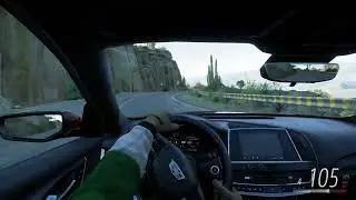 Ripping a Cadillac CT5-V Blackwing through Devils Pass in the Badlands expansion in Forza Horizon 5