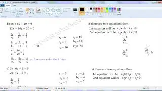 identifying the pair of linear equations by comparing the ratios