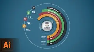 Circular Business Infographics Vector Illustrator Tutorial