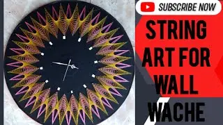 string art with wall watch