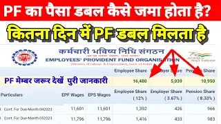 PF डबल जमा कैसे होता है || कितना दिन में PF Double होता है जाने पुरी सच्चाई PF Double Kaise hota