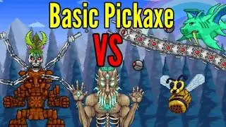 Terraria: Basic Pickaxe VS All Bosses- Including Modded Bosses