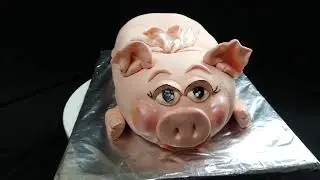 Свинка покрытая мастикой | торт на заказ