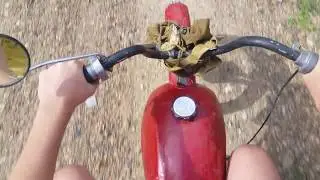 Тюнингованный  мокик  Карпаты , тест драйв