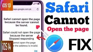 Safari cannot open the web page because sever cannot be found, address is invalid on iPhone iPad