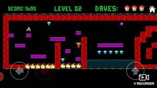 Dangerous Dave level 2 لعبة ديف المرحلة الثانية