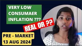 "Is it Real ??? Low Indian Inflation !!!" Pre-Market Report. Nifty & Bank Nifty 13 Aug 2024, Range