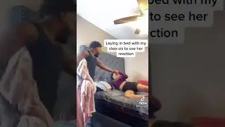 Laying in bed with my step sister to see her reaction 🤣 