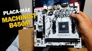 Unboxing da placa mãe branca mais custo benefício do Aliexpress - MACHINIST B450 AM4