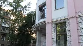 Спуск на карабине узел УИАА