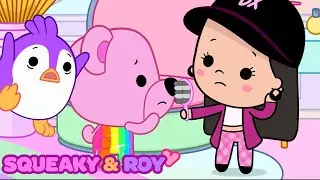 Squeaky & Roy | Hair color changing brush saga!  | Cartoons and videos for kids | #magic