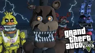 GTA 5 Mods - NIGHTMARE FNAF MOD w/ FREDDY, BONNIE, CHICA, FOXY (GTA 5 PC Mods Gameplay)
