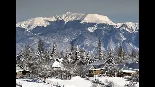 Азербайджан Габала Горы в снегу Снежная прогулка Azerbaijan Gabala Mountains in the snow Snow walk