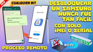 Desbloquea Samsung En Minutos Sin PC Superfácil Desde Casa Con Solo el IMEI-FRP Quitar cuenta Google
