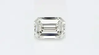 Emerald cut H colour diamond of 7.31 ct