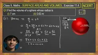 Q1 Ex 11.4, class 9 Math, Surface Areas And Volumes.