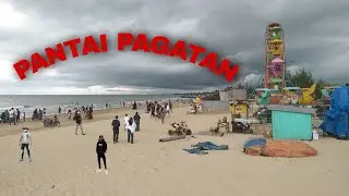 suasana lebaran di pantai pagatan