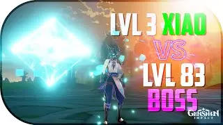 LVL 3 XIAO vs LVL 83 ANEMO HYPOSTASIS (anemo cube boss) - Genshin Impact