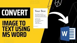 How to convert image text to using ms word | Convert image to text | OCR Converter | techoozehub