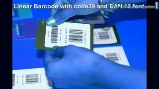 How to design linear barcode label with Code 39 and EAN 13 barcode font