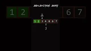 How the selection sort algorithm works 🤔 watch now 💥 #sorts #algorithm #visualization #shorts