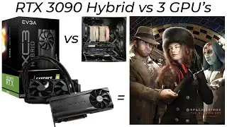 EVGA RTX 3090 Hybrid vs 3 GPUs Combined in Daz3D