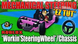 【👑BEST&EZ!】*Mechanical Steering*/*Working Steering Wheel* Tutorials In Build A Boat Roblox!!