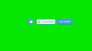 Facebook Like Follow Share Button Green Screen