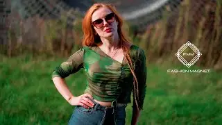 International fashion Model Inga Catwalk in slowmotion outfit 2