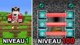J'ai Testé la DÉFENSE des Bases du NIVEAU 1 à 100 sur Minecraft !