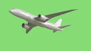 airplane flying  green screen pack part 1