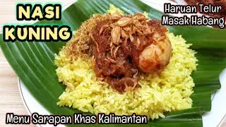 CARA MEMBUAT NASI KUNING ENAK DAN GURIH ( Nasi Kuning Masak Habang )