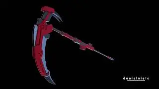 Crescent Rose (RWBY) 3D model - turnaround