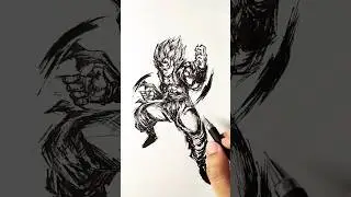 Speed drawing StickMan Gogeta 😳 