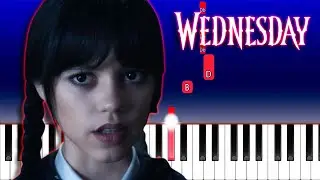 WEDNESDAY TRAILER SONG - Non, je ne regrette rien By Edith Piaf (Piano Tutorial)