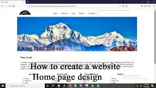 How to create a website using Html and CSS | Home page design