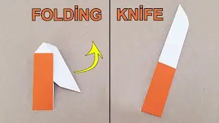 MAKING FOLDING PAPER KNIFE | ORIGAMI - ( Paper Folding Knife )