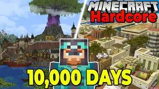 Touring my 10,000 DAY Hardcore Minecraft Forever World [FULL WORLD TOUR]
