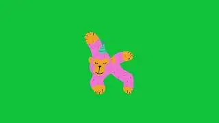 Funny Monkey Birthday Dance | Cute Green Screen Animation Clip
