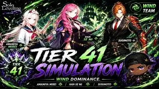 Tier 41 Wind Team DOMINATION 🌪️ | Mirei, Han Se Mi & Sugimoto Go CRAZY | Solo Leveling Arise