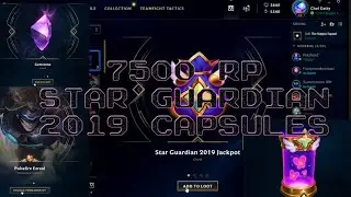 7500 RP on Star Guardian 2019 Capsules!! Gemstones! 2 Jackpots! Legendary Skins! Ultimate Skin!