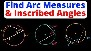 Find Inscribed Angles & Arc Measures | Geometry | Eat Pi