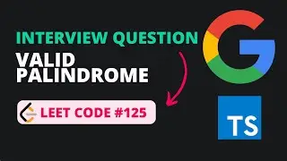Valid Palindrome - Leet Code 125 - TypeScript