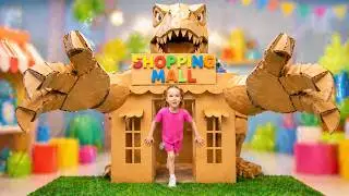 Stephi Learns to Tidy Up Toys in a Magical Cardboard Mall Challenge!📦👑