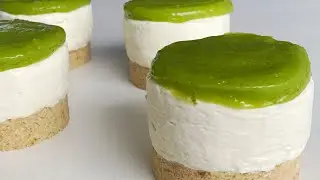 [Recipe] Lime Cheesecake | Creamy No-Bake Cheesecake topped with Lime Curd