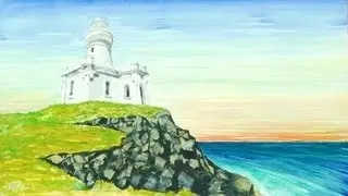 Art Lesson: How to Paint a Lighthouse using Watercolour