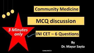 INICET 2024 | PSM | MCQ Recall | Community Medicine