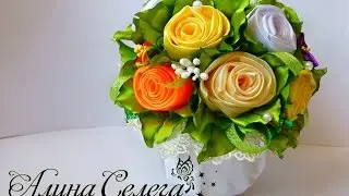 МК подарочный горшочек с розами/ МК Алина Селега